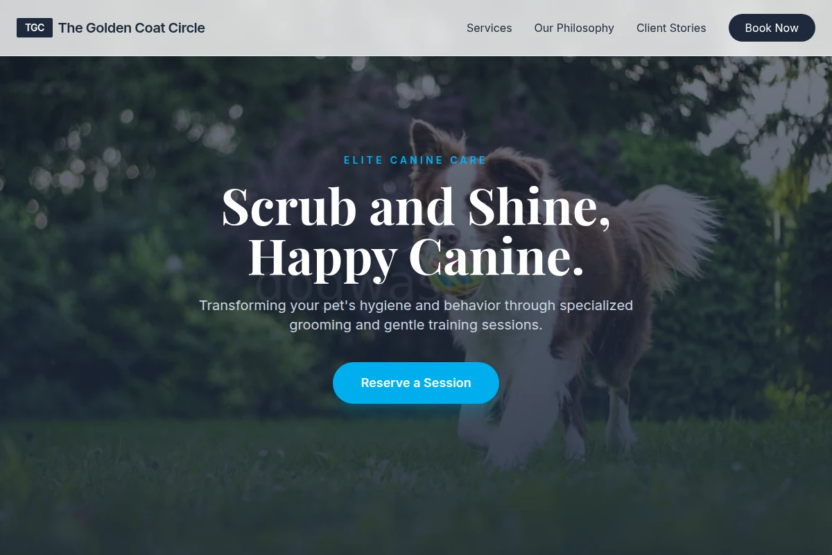 Shampoo Dog Training